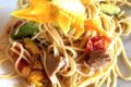 Spaghetti tonno e fiori di zucca